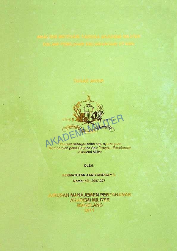 ANALISIS MOTIVASI TARUNA AKADEMI MILITER DALAM PEMILIHAN KECABANGAN UTAMA